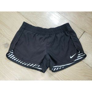 Nike Women's * XS * Black White Reversible Running Training Shorts Elastic Waist